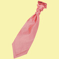 Salmon Pink Mens Plain Shantung Pre-tied Ruche Wedding Cravat Necktie 