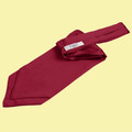 Burgundy Mens Plain Satin Self-Tie Wedding Cravat Necktie 
