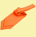 Burnt Orange Mens Plain Satin Self-Tie Wedding Cravat Necktie 