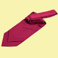 Crimson Red Mens Plain Satin Self-Tie Wedding Cravat Necktie 