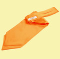 Fluorescent Orange Mens Plain Satin Self-Tie Wedding Cravat Necktie 
