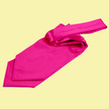 Hot Pink Mens Plain Satin Self-Tie Wedding Cravat Necktie 