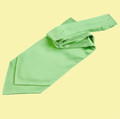 Lime Green Mens Plain Satin Self-Tie Wedding Cravat Necktie 