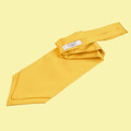 Marigold Yellow Mens Plain Satin Self-Tie Wedding Cravat Necktie 