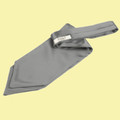 Platinum Grey Mens Plain Satin Self-Tie Wedding Cravat Necktie 