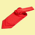 Scarlet Red Mens Plain Satin Self-Tie Wedding Cravat Necktie 