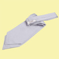 Silver Grey Mens Plain Satin Self-Tie Wedding Cravat Necktie 
