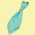 Mint Green Boys Greek Key Microfibre Pre-tied Ruche Wedding Cravat Necktie 