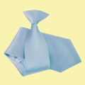Dusty Blue Mens Plain Satin Clip-on Tie Wedding Necktie Set Of Five