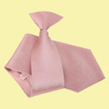 Dusty Pink Mens Plain Satin Clip-on Tie Wedding Necktie Set Of Five