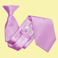 Lilac Mens Plain Satin Clip-on Tie Wedding Necktie Set Of Five
