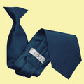 Navy Blue Mens Plain Satin Clip-on Tie Wedding Necktie Set Of Five