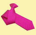 Fuchsia Pink Mens Solid Check Microfibre Slim Clip-on Tie Wedding Necktie