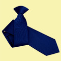 Royal Blue Mens Solid Check Microfibre Slim Clip-on Tie Wedding Necktie