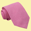 Amaranth Pink Mens Plain Chambray Cotton Straight Tie Wedding Necktie
