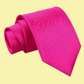 Hot Pink Mens Plain Satin Straight Tie Wedding Necktie