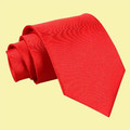 Scarlet Red Mens Plain Satin Straight Tie Wedding Necktie