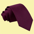 Plum Purple Boys Plain Satin Straight Tie Wedding Necktie