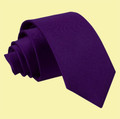 Purple Boys Plain Satin Straight Tie Wedding Necktie
