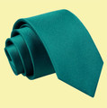 Teal Green Boys Plain Satin Straight Tie Wedding Necktie