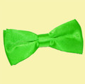 Apple Green Mens Plain Satin Bow Tie Wedding Necktie
