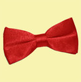 Apple Red Mens Plain Satin Bow Tie Wedding Necktie