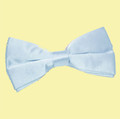 Baby Blue Mens Plain Satin Bow Tie Wedding Necktie