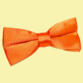 Burnt Orange Mens Plain Satin Bow Tie Wedding Necktie