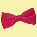 Crimson Red Mens Plain Satin Bow Tie Wedding Necktie