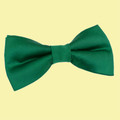 Emerald Green Mens Plain Satin Bow Tie Wedding Necktie