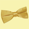 Gold Mens Plain Satin Bow Tie Wedding Necktie