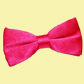 Hot Pink Mens Plain Satin Bow Tie Wedding Necktie