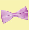 Lilac Mens Plain Satin Bow Tie Wedding Necktie
