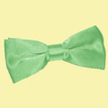 Lime Green Mens Plain Satin Bow Tie Wedding Necktie