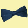 Navy Blue Mens Plain Satin Bow Tie Wedding Necktie