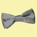 Platinum Grey Mens Plain Satin Bow Tie Wedding Necktie