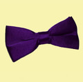 Purple Mens Plain Satin Bow Tie Wedding Necktie