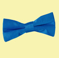 Electric Blue Boys Plain Satin Bow Tie Wedding Neck Bow Tie