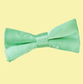 Mint Green Boys Plain Satin Bow Tie Wedding Neck Bow Tie