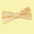 Pale Yellow Boys Plain Satin Bow Tie Wedding Neck Bow Tie