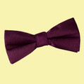 Plum Purple Boys Plain Satin Bow Tie Wedding Neck Bow Tie