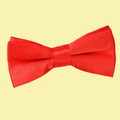 Scarlet Red Boys Plain Satin Bow Tie Wedding Neck Bow Tie
