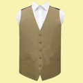 Bronze Mens Plain Shantung  Wedding Vest Waistcoat 