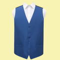 Navy Blue Mens Plain Shantung  Wedding Vest Waistcoat 