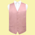 Dusty Pink Mens Plain Satin Wedding Vest Waistcoat 