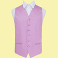 Lilac Mens Plain Satin Wedding Vest Waistcoat 