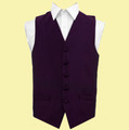 Cadbury Purple Mens Greek Key Pattern Microfibre Wedding Vest Waistcoat 