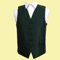 Dark Green Mens Greek Key Pattern Microfibre Wedding Vest Waistcoat 