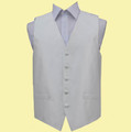 Ivory Mens Solid Check Pattern Microfibre Wedding Vest Waistcoat 