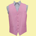 Light Pink Mens Solid Check Pattern Microfibre Wedding Vest Waistcoat 